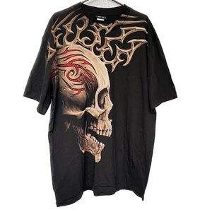 Jays Rock T-shirt  Mens Size XXL Black 100% Cotton Skull  Bones Double Sided